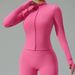 PeakGo Oasis Autumn Winter Zipper European American Tight Long Sleeve Yoga Women Running Sports Fitness Clothes Jacket_desvips.com