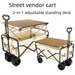 Outdoor Foldable Collapsible Rear Opening For Kids, Reclining Camping With Adjustable Table And Small Push Cart_desvips.com