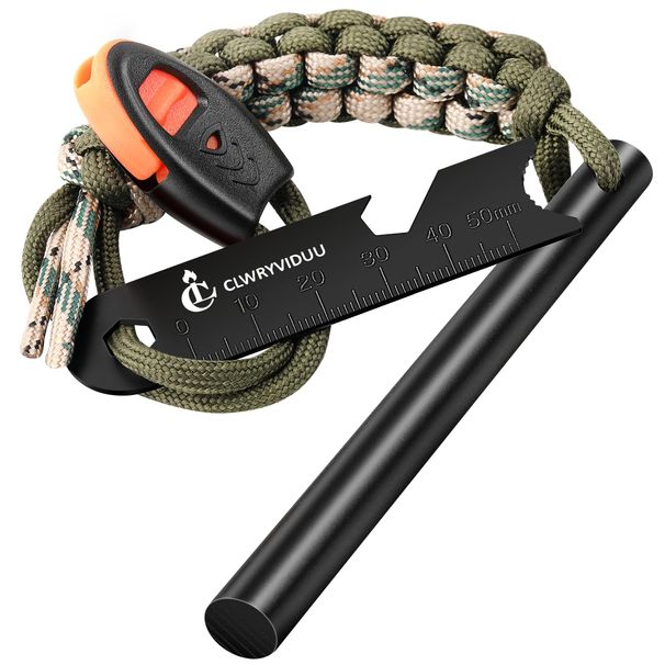 Survival Fire Starter With 4 Inch Ferro Rod And Flint Fire Starters_desvips.com