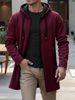 Spring Autumn Men's Hooded Longs Solid Kintting Cardigan Outwear Casual Male Coats Zipper Warm Streetwear Hoodies_desvips.com