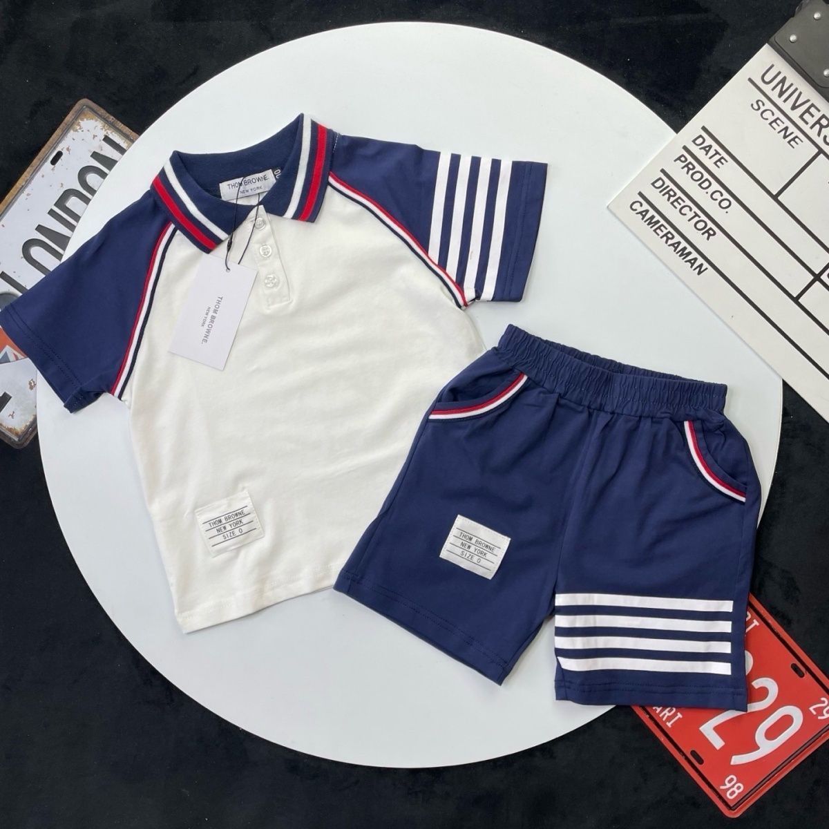 Summer Outfit Set For Toddlers, Lightweight New Style Boys' Short Sleeve Casual Two-Piece Set, Stylish_desvips.com