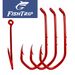 FishTrip Red V-Bend Baitholder Fishing Hooks 50-100pcs Double-barbed Hooks For Bass Crappie Soft Live Baits Saltwater Freshwater_desvips.com