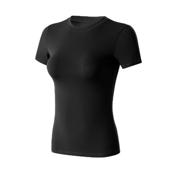 lu's Same Style Nylon Slim-fit Quick-dry Sports Short-sleeve T-shirt Women, Slimming Flattering For Running, Training,_desvips.com