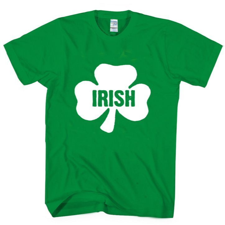 Ireland St. Patrick's T-shirt With Short Sleeves And A Four-leaf Clover Design For ChildrenPatrick's Day Apparel_desvips.com