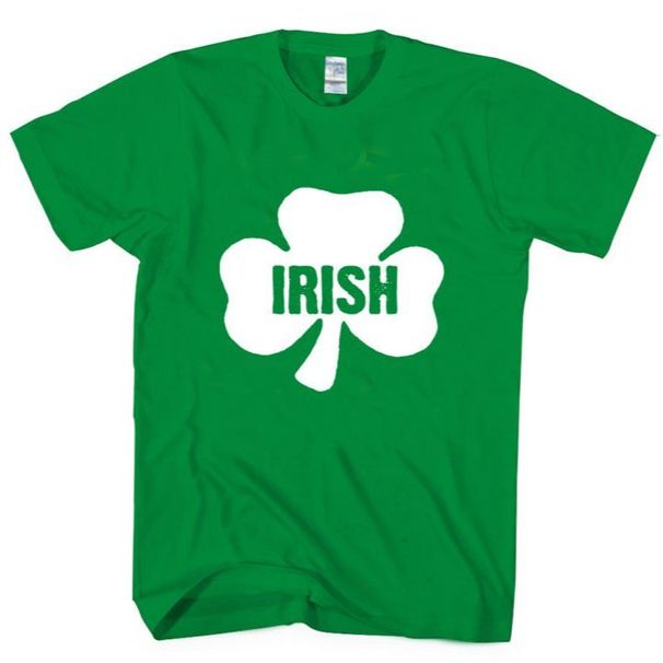 Ireland St. Patrick's T-shirt With Short Sleeves And A Four-leaf Clover Design For ChildrenPatrick's Day Apparel_desvips.com