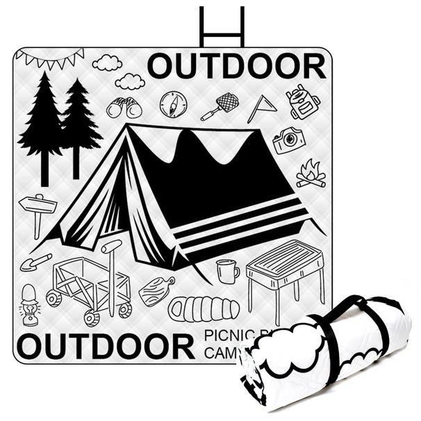 Outdoor Portables Picnic Lawn Thickened Moisture-Proof Camping Mat Aluminum Film Base Machine Washable_desvips.com