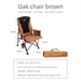 Mountain Guest Oak Outdoor Folding Nap Recliner Portable Fishing Beach Camping Chair Backrest Stool_desvips.com