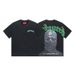 High Street Trendy Brand Heavy-Duty Washed Distressed Skull Letter Print_desvips.com