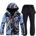 001 Men's Suit Set Snowboard And Ski Jacket Pants Winter Outdoor Warm Thickened_desvips.com