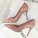 Sexy 1853-1 Slimming Heels Women's Thin High Heel Shallow Mouth Pointed Toe Mesh Hollow Lace Single Shoes_desvips.com
