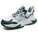 2025 Fashion Sneakers Men's Artificial Leather + Mesh Splicing Breathable Thick Sole Non-Slip Wear-Resistant Running Shoes 39-44_desvips.com