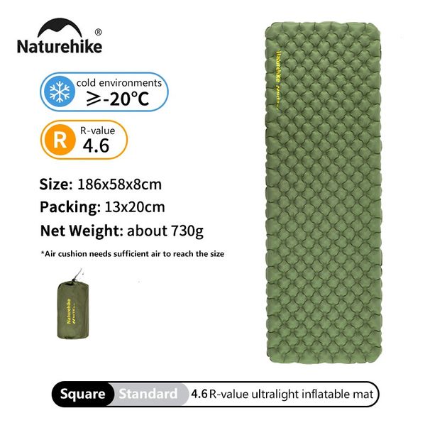 Naturehike Thermal 4.6R Camping Sleeping Mat Ultralight 4 Seasons (-15℃) Self-Inflating With Inflatable Bag, Sleeping Mat, Air Mattress, Durable_desvips.com