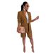 Women's Clothing suit jacket shorts suit OL office commuting solid color spring and autumn_desvips.com