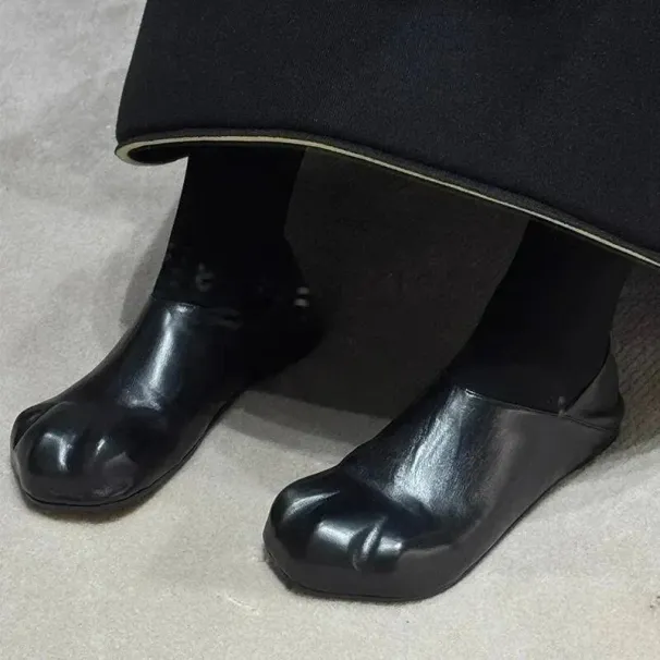 Adorable Cat Claw Flat Bottom Soft Leather Slip-On Women's Mary Jane Flats Comfortable Casual Shoes Rubber Sole_desvips.com