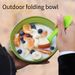 Outdoor folding bowl Camping cutlery set Silicone salad bowl Hiking plate_desvips.com