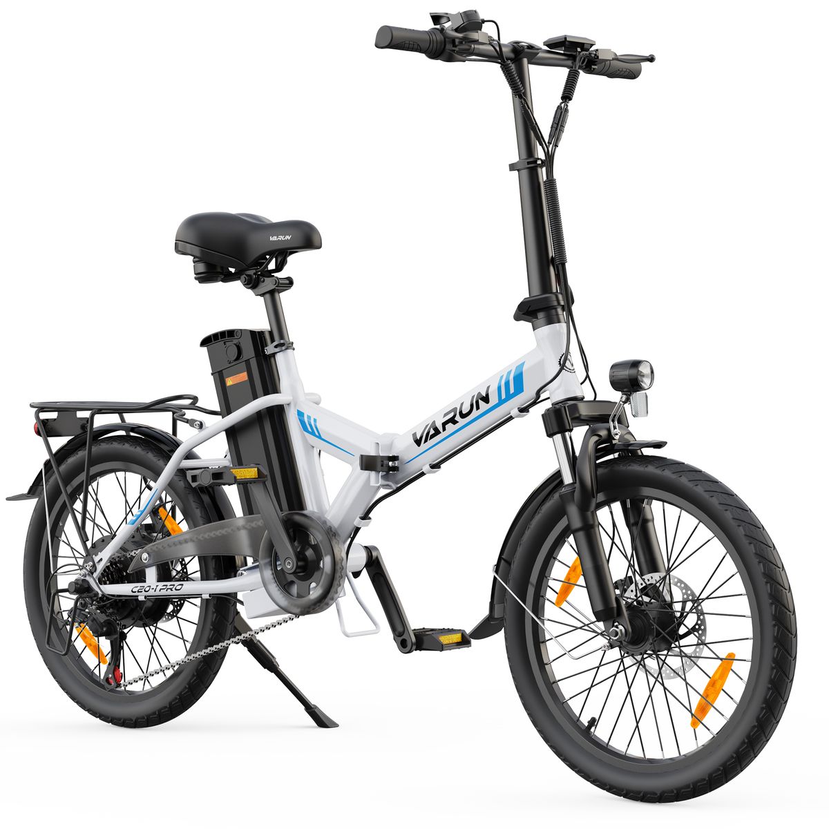 VARUN C20-1 PRO Folding Electric Bike, 48V 13Ah Removable Battery_desvips.com