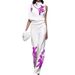 Women's Printed Turtleneck Suit - Sleeveless Two-Piece Suit | Stylish And Chic Suit_desvips.com
