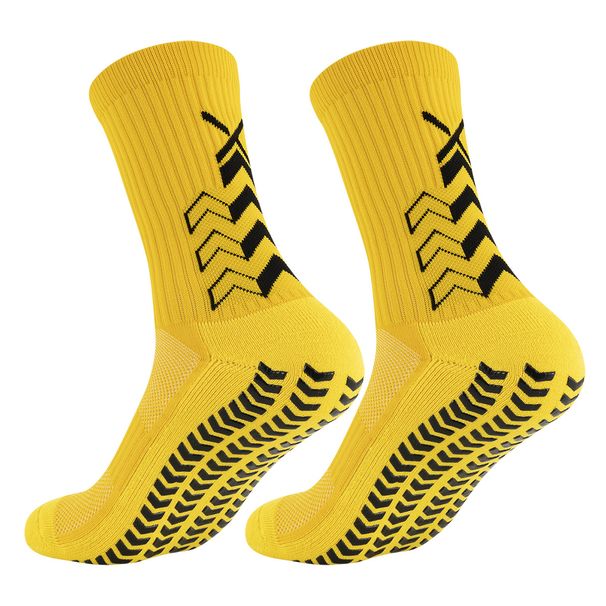 Thick Towel Football Socks Dotted Anti-Slip Wear Resistant Long Sports Socks For Game And Training_desvips.com