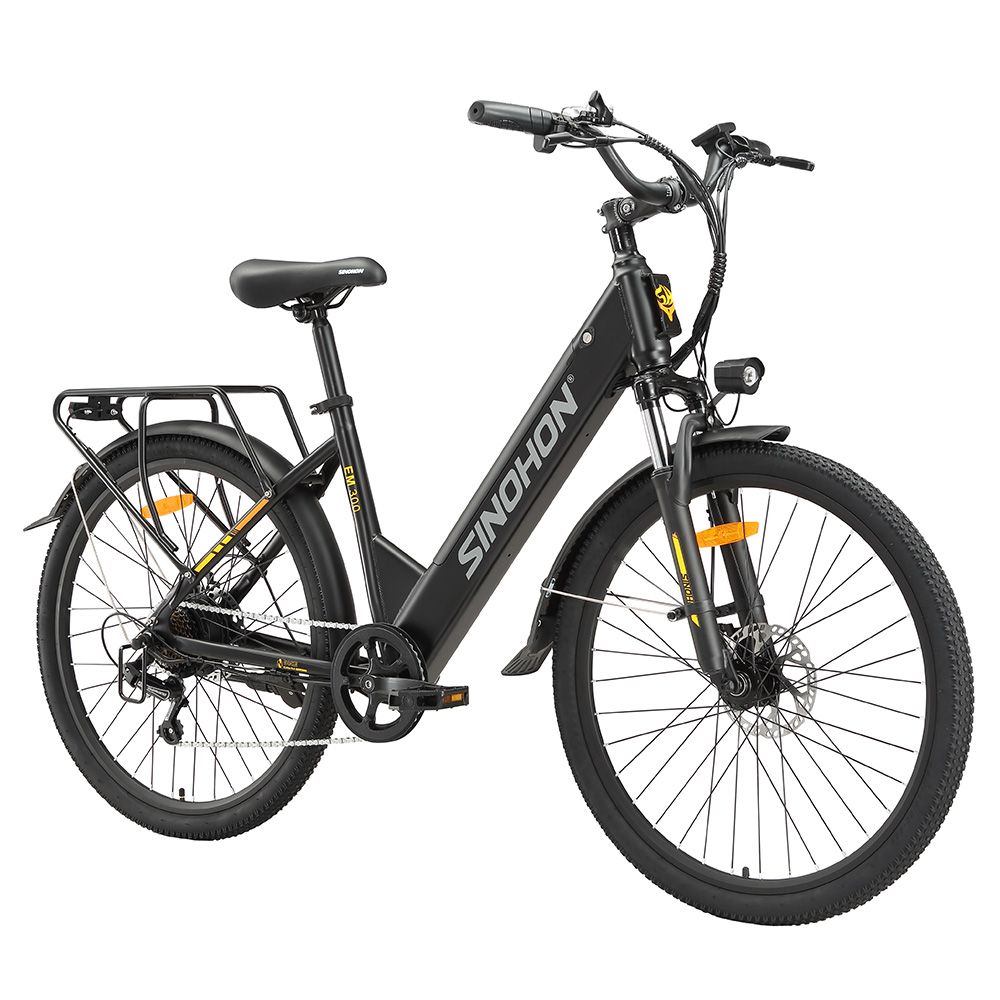 SINOHON EM300 26" City Commuter E-Bike With 36V 15.6Ah Removable Battery_desvips.com