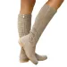 Autumn Winter Artificial Suede Casual Low Heels University Style Shoes Zipper 40-43 Womens Knee High Boots 241116_desvips.com