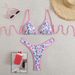 bikini Woman With Floral Split Neck Strap_desvips.com