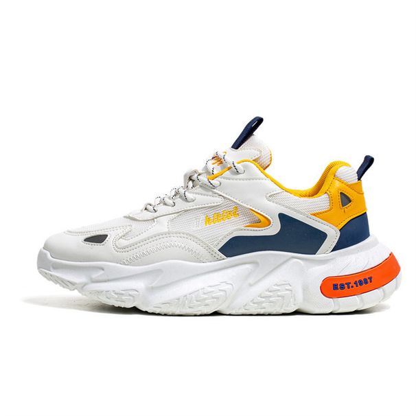 2026 Fashion Sneakers Jogging Shoes Men's PU+Mesh Splicing Low Top Lace-Up Breathable Non-Slip Wear-Resistant Running Shoes_desvips.com