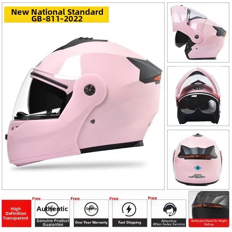 3C Certified Electric Motorcycle AD Helmet, Men's And Women's Flip Up Helmet, All Season Safety Helmet, Motorcycle Style Full Face Helmet_desvips.com