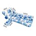 Eco-Friendly Thickened PVC Floating Bed With Leaf Design - Single Inflatable Lounge Chair With Cup Holder & Backrest Holes (Quick-Dry Heavy-Duty)_desvips.com
