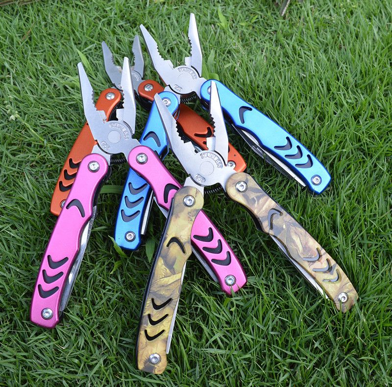 15-Function Survival Multi-Functional Camping Outdoor Tool Folding Pliers Portable Vise_desvips.com