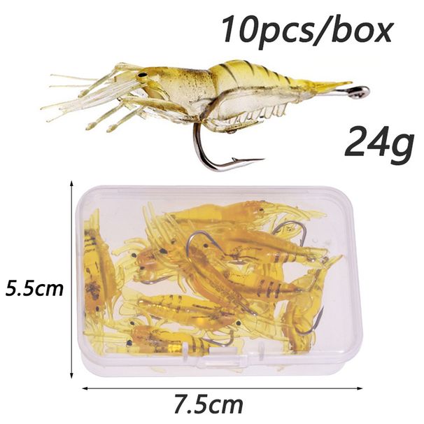 1.2g4.5cm 10/30/50PCS BOX Isca Artificial Soft Shrimp Lure Worm For Fishing Bait Hook Sharp Crankbait Lures Silicone Shrimp Lure_desvips.com