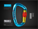 XINDA CE Certified D-type Screw-lock Carabiner, 25KN Load Capacity, Climbing Safety Hook, EU Standard Outdoor Hook_desvips.com
