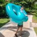Inflatable Swimming Ring Double Person Floating Seat Pool Adult Ice Slot Backrest Float Bed Mesh Cover Water Sports Equipment_desvips.com