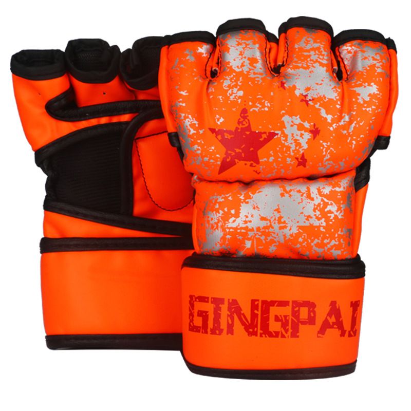 Half Finger Boxing Gloves For Adults Men And Women Five Finger Breathable Combat MMA Training Gloves Sanda Fighting Grappling_desvips.com