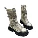 Classic Vintage Stylish Designer Thick Bottom Canvas Half Non Slip Sneakers Women Boots Wind Motorcycle Boot Punk Style_desvips.com