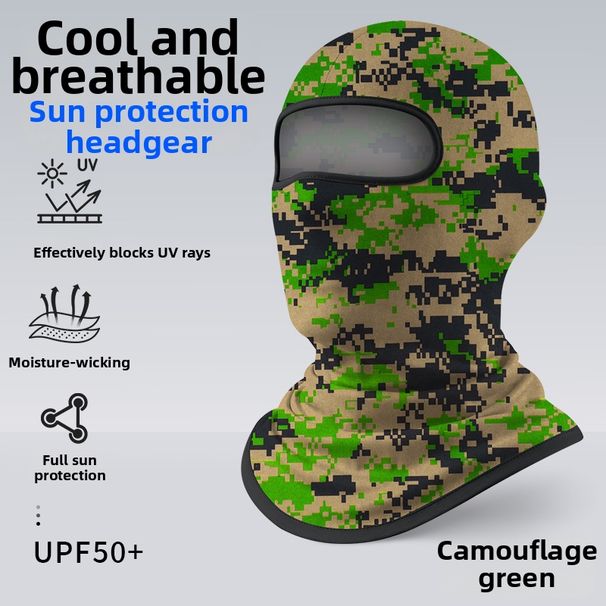 Summer Cycling Face Mask Milk Silk High Elasticity Windproof Dustproof Hood Amusement Park Go Kart Ice Silk Headgear_desvips.com