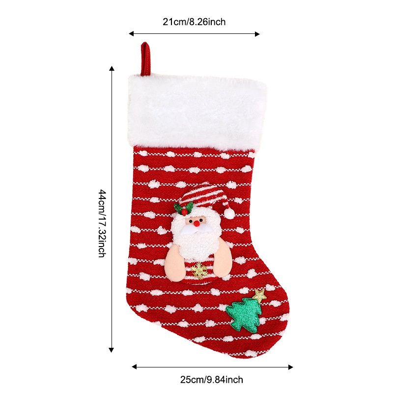 001 New Large Socks Knitted Children's Gift Candy Bag Christmas Tree Ornament_desvips.com