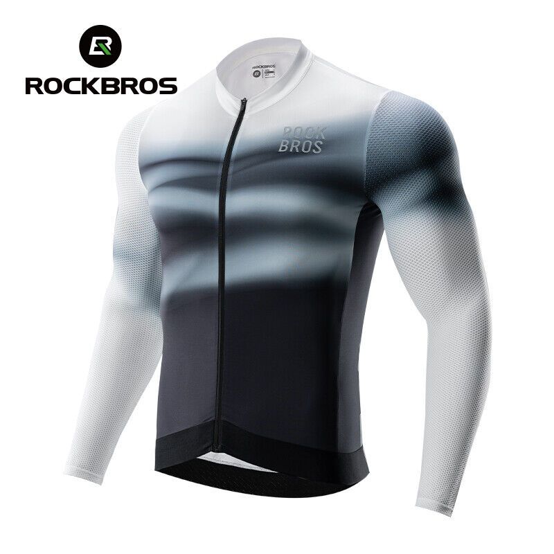 ROCKBROS Men's Long - Sleeve Cycling Jersey, Breathable Cycling Shirt, Shipped By DHL_desvips.com