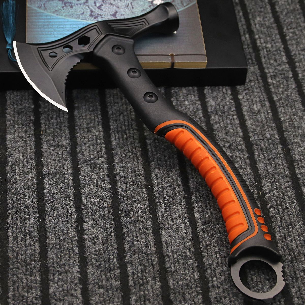 Stainless Steel Multi-functional Axe, Outdoor Camping Axe, Tactical Survival Fire-fighting Axe, Vehicle-mounted Portable Axe_desvips.com