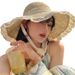 Sunscreen Summer Lace Straw Woven Women's Large Brim Sun Fisherman Hat, Face Enhancing Small Beach Hat_desvips.com