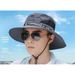 Men's Fishing Protection Summer UV Protection, Agricultural Hiking Sun Hat, Wide Brim Fisherman's Hat_desvips.com