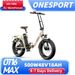 ONESPORT OT16 Max 20" Folding Electric Commuter Bike 500W Motor 48V 18Ah Battery Support APP_desvips.com