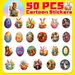100 Cartoon Cute Creative Bunny Goose Egg Easter Graffiti Decoration DIY Stickers_desvips.com