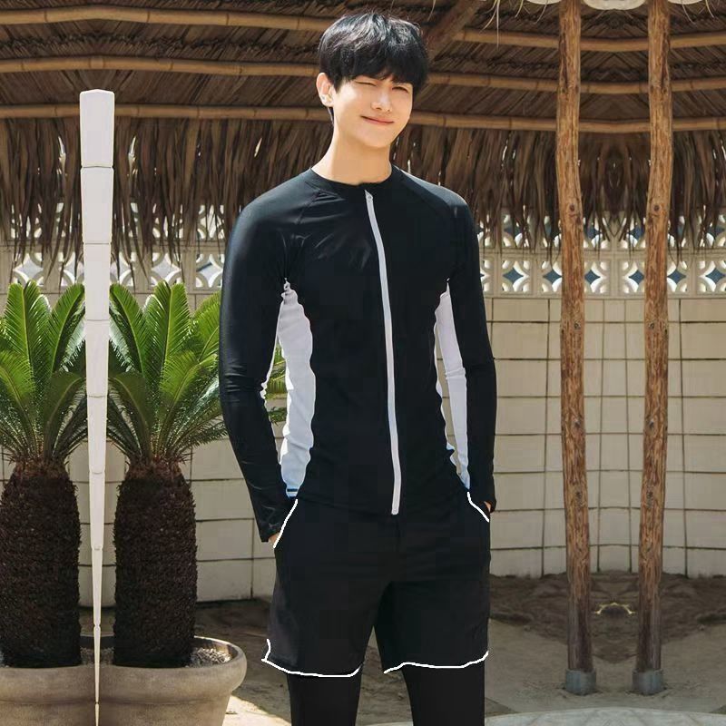 New Couple Sun Protection Quick-Dry Men's Swimsuit Women's Slimming Long-Sleeve Long-Pants Set Surfing Snorkeling Diving_desvips.com