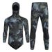 3.5mm Two-Piece Fishin For Men With Hood CR Smooth Skin Divin Suit Thickened Cold-Proof Warm Camouflae Wetsuit_desvips.com