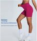 Women's Seamless Three-quarter Length Fitness Shorts, High-waisted, Peach-shaped, Hip-lifting Sports Shorts, Tight-fitting, Quick-drying Yoga Shorts_desvips.com