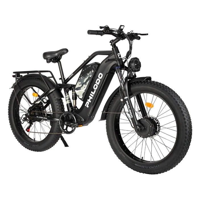 PHILODO Jumbo Full Suspension Electric Bike, Dual 48V 23Ah Batteries_desvips.com
