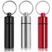 Waterproof Aluminum Pill Holder With Key Ring For Outdoor Survival_desvips.com