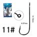 Skimming Shark|30 Pieces Long Straight Handle Live Bait High Carbon Steel Fishing Black Sea Bream Sandworm Hook_desvips.com