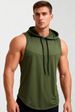 Cross-border Hooded Basketball Vest For Men, Summer High-elasticity Breathable Fitness Top, Training Sports Quick-drying_desvips.com