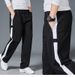 Men Loose Sport Running Stripe Sweatpants Fitness Training Pants Mens Straight Trousers Tracksuit Jogging Sportswear_desvips.com